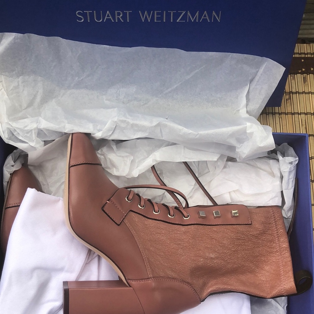 Stuart Weitzman dusty rose booties